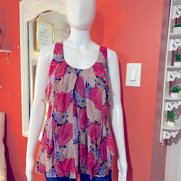 BEAUTIFUL, DIANE von FURSTENBERG blouse Multicoloured and sleeveless, size M - Picture 8 of 16